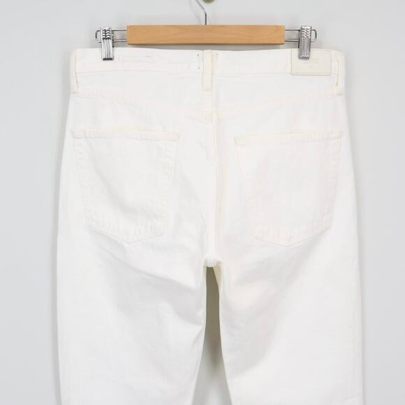 NWT Edwin Hana Classic Straight Crop Button-Fly Denim Jean White Noise Size 31 - Picture 4 of 8